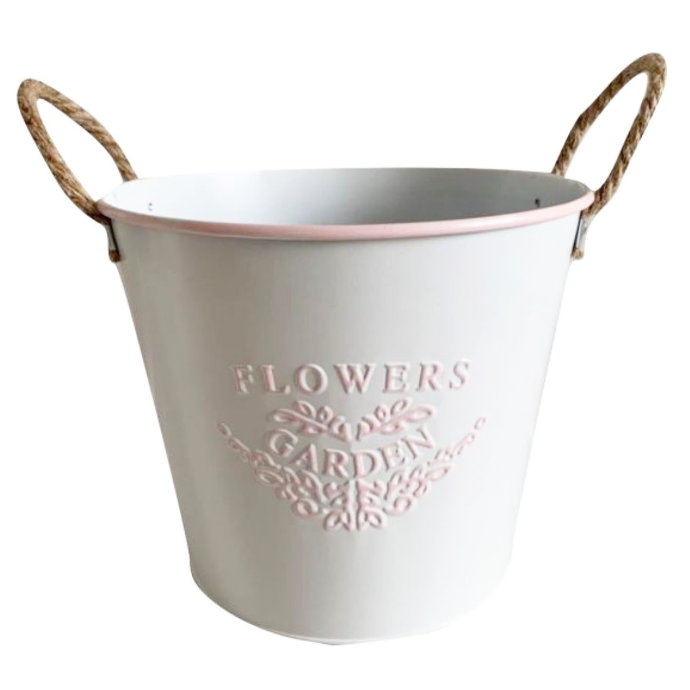 Metal Bucket - Flowers And Garden Pink | E Pollard & Sons
